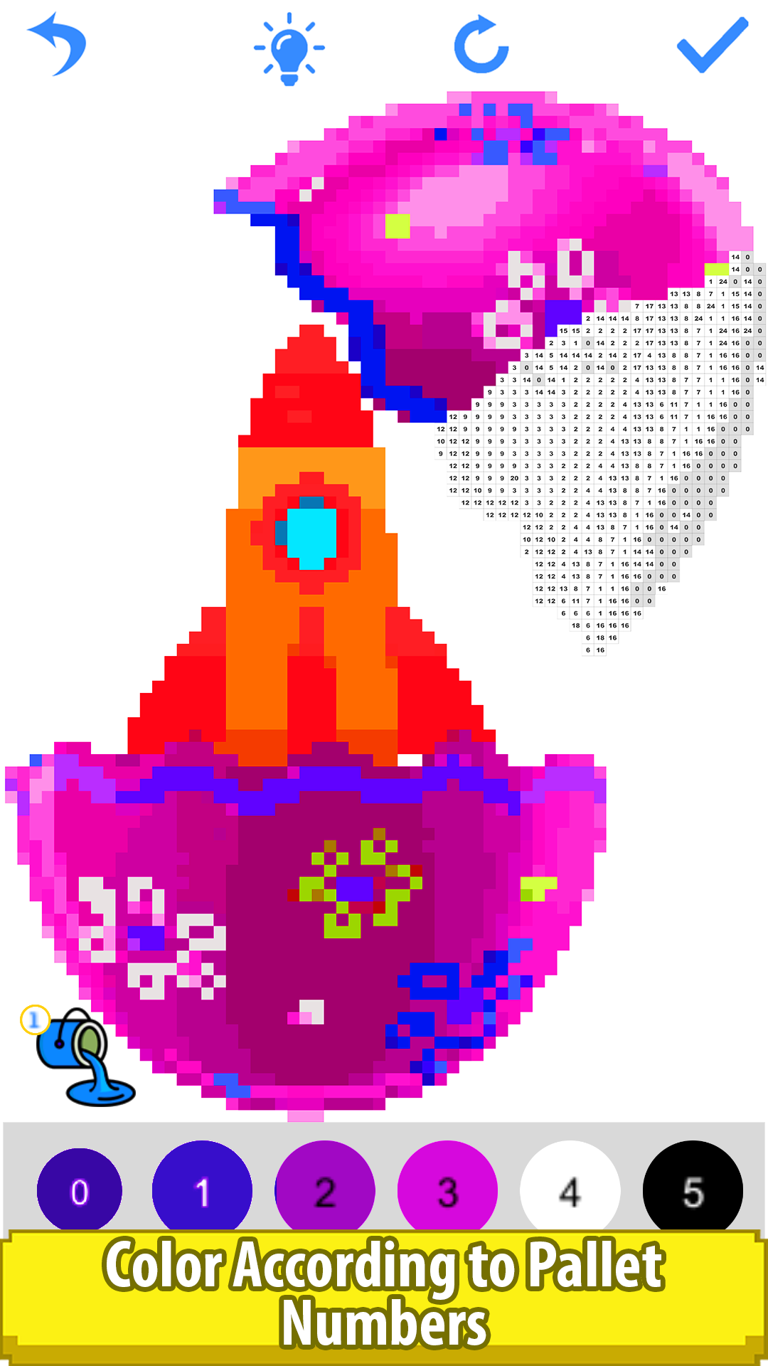 Surprise Eggs Pixel Art Paint By Number - Sandbox Coloring Book